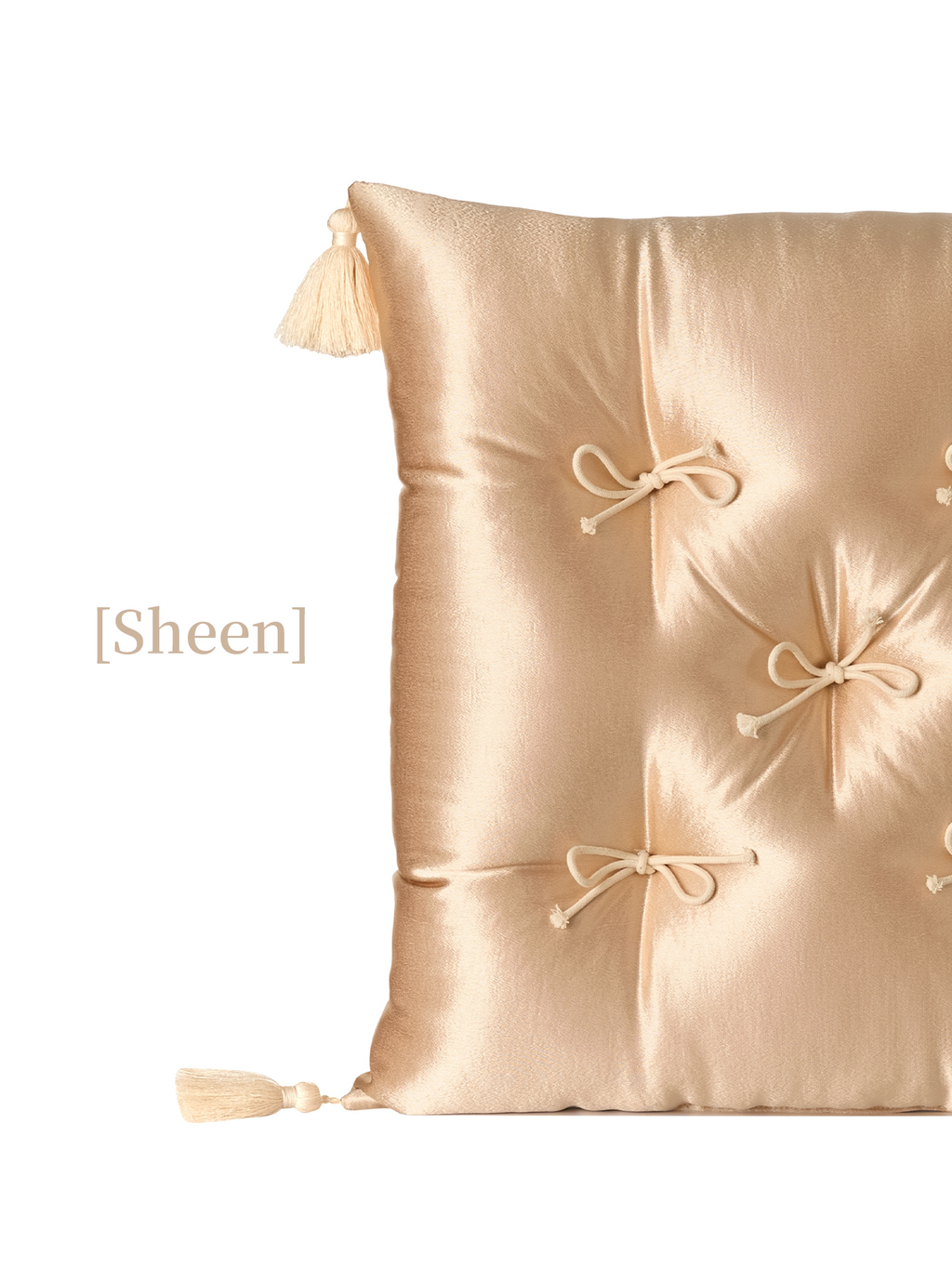 French Vintage Tufted Silk Blend Cushion - Mira