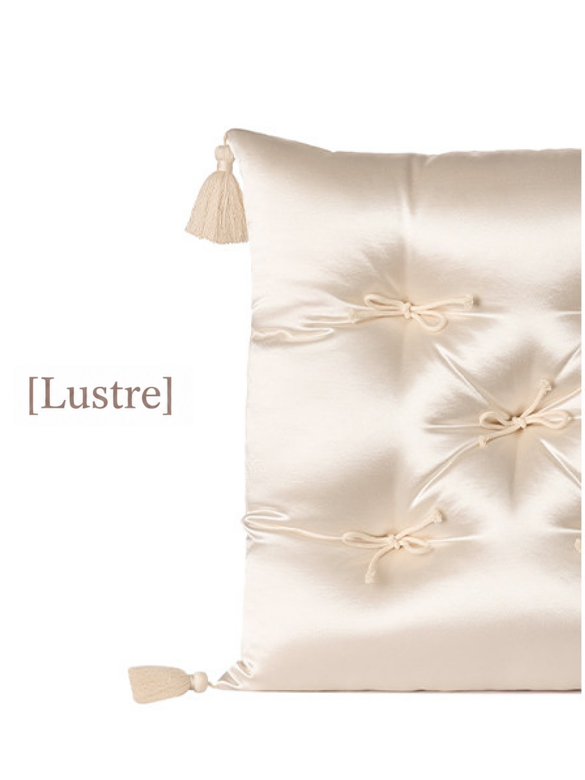 French Vintage Tufted Silk Blend Cushion - Mira