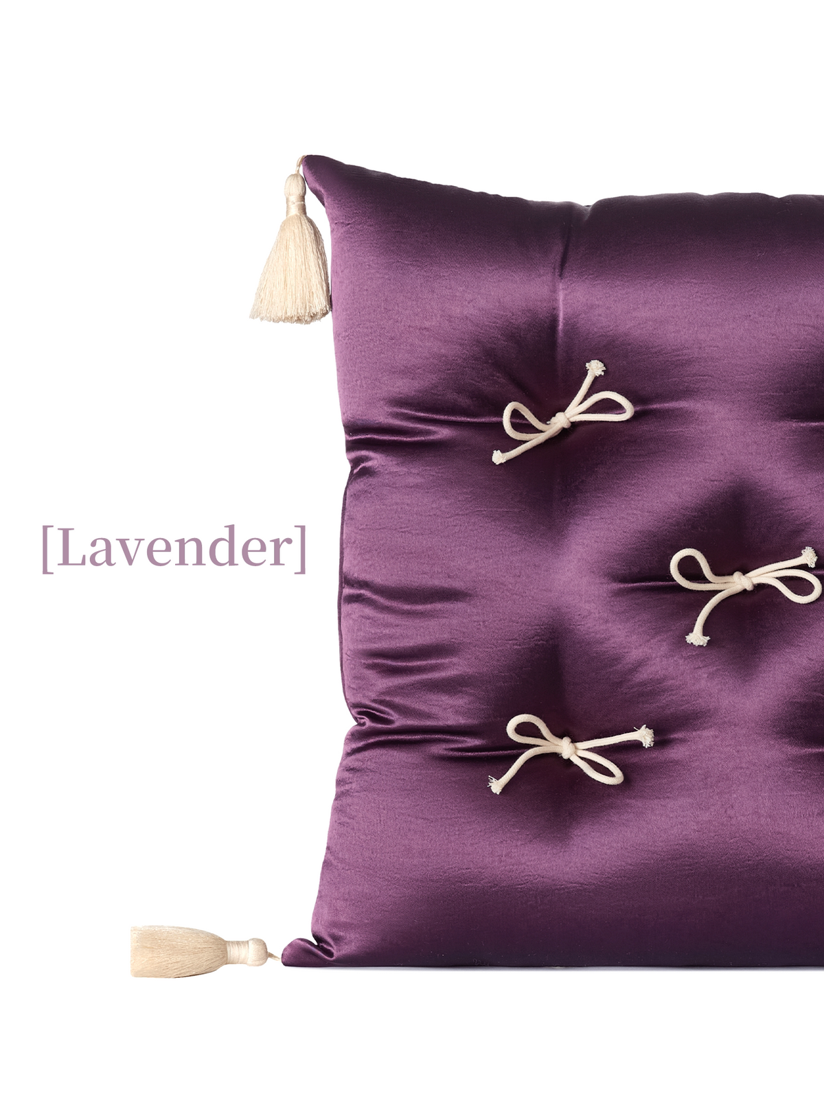 French Vintage Tufted Silk Blend Cushion - Mira