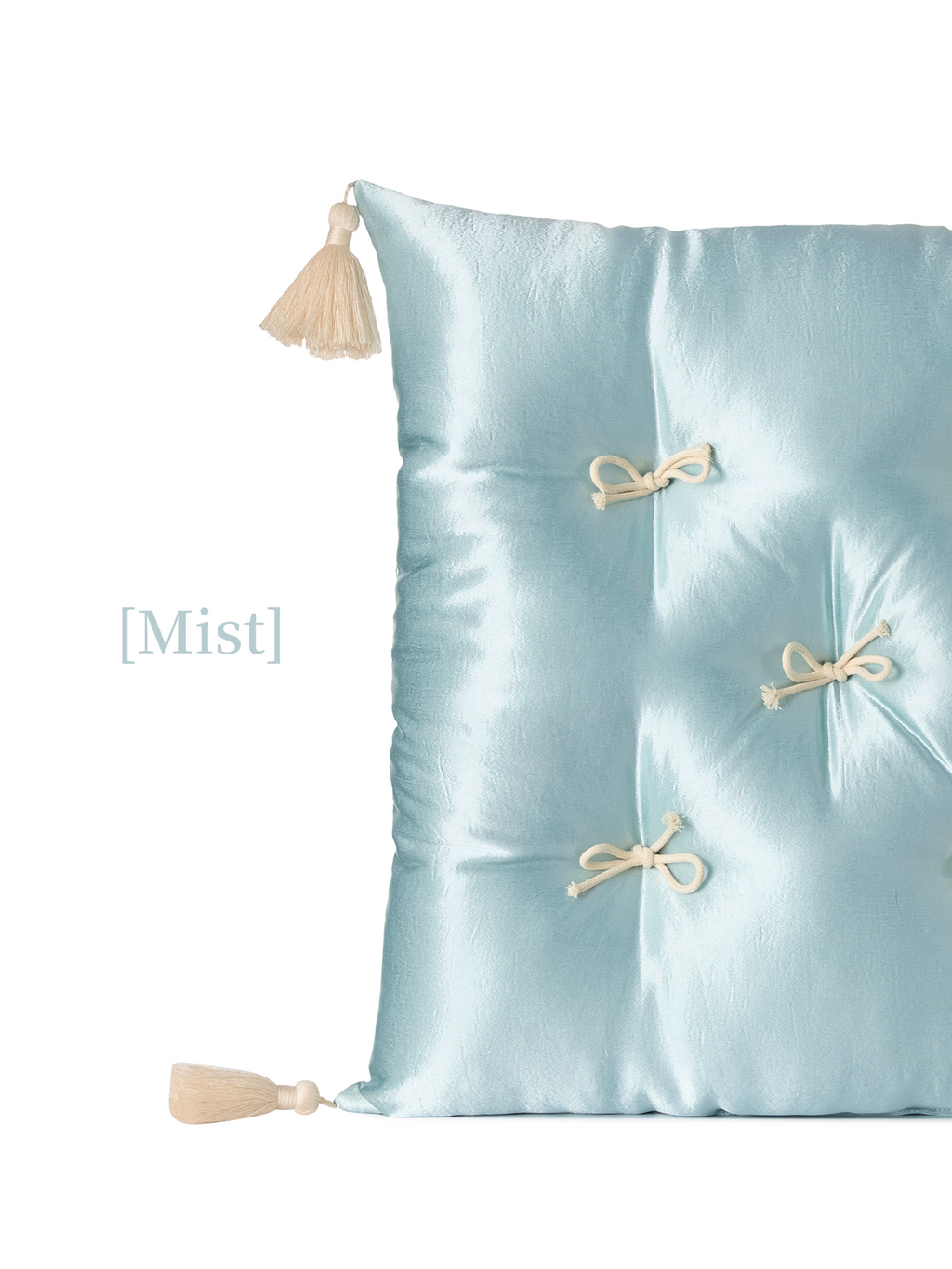 French Vintage Tufted Silk Blend Cushion - Mira