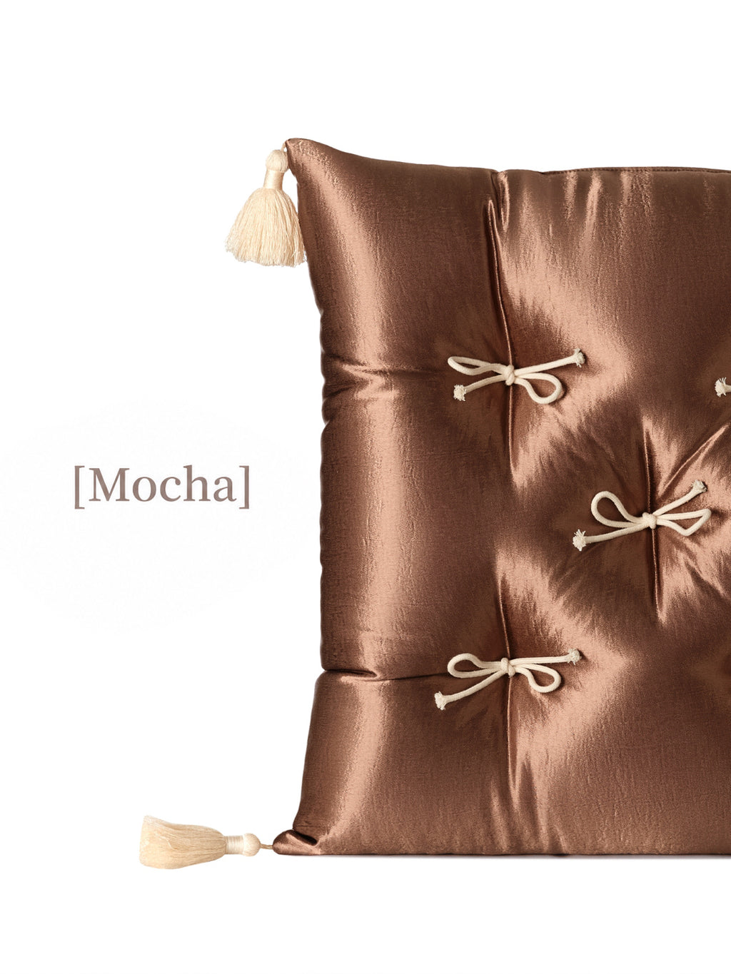 French Vintage Tufted Silk Blend Cushion - Mira