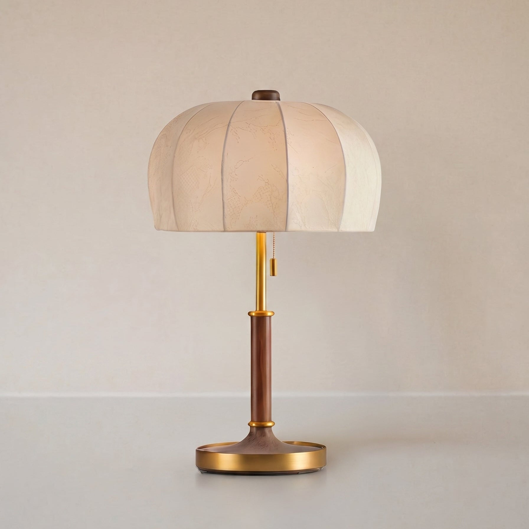 French Vintage Fabric Shade Table Lamp