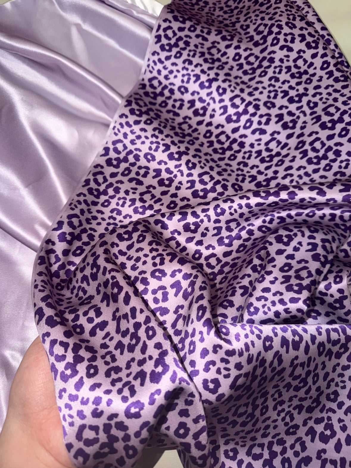 Leopard Print 22 Momme Silk Front Pillowcase - Fauve