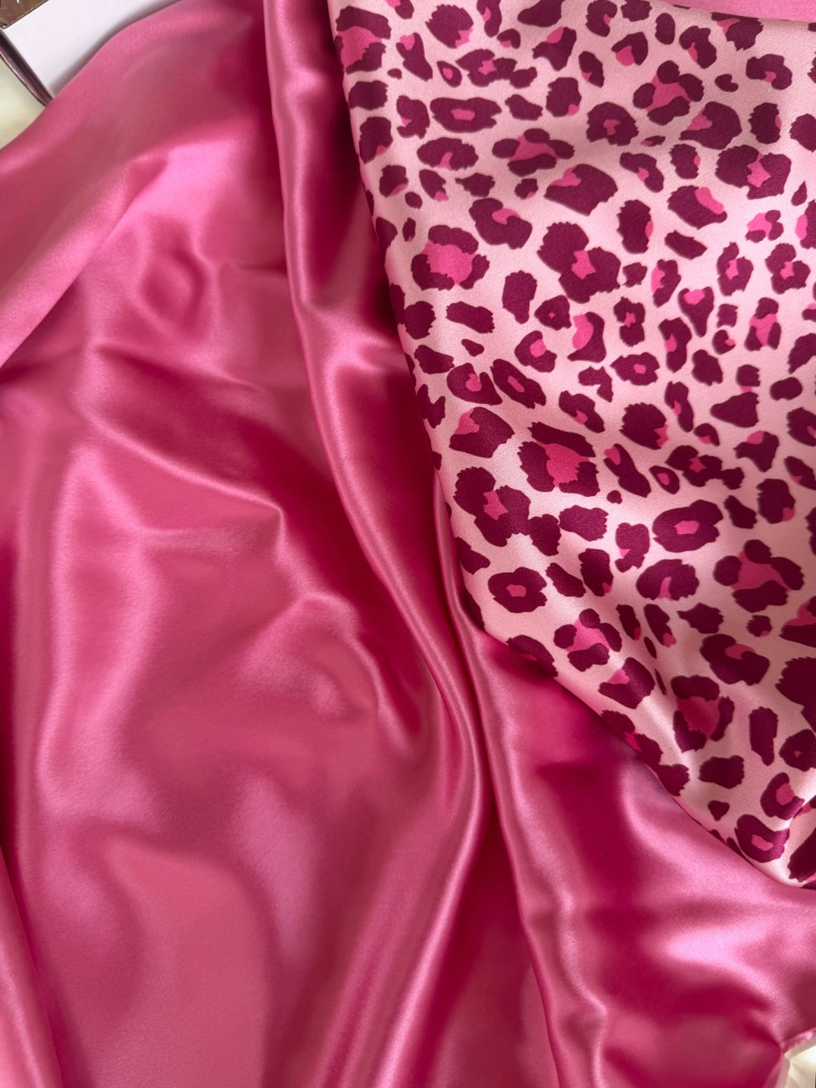 Leopard Print 22 Momme Silk Front Pillowcase - Fauve
