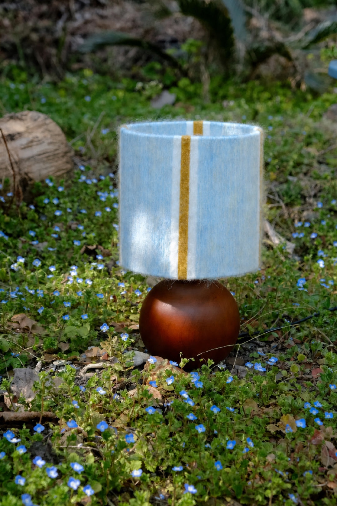 Sage & Forest Green Mohair Table Lamp - Verdino