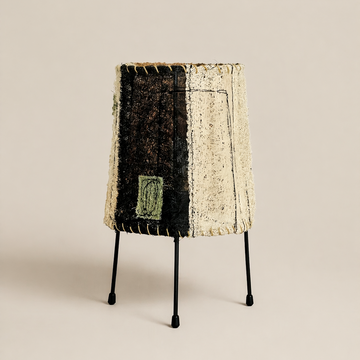 Wabi-Sabi Loofah Patchwork Table Lamp - Contrast