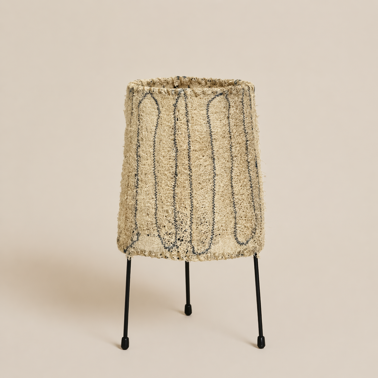 Wabi-Sabi Loofah Fiber Tripod Table Lamp - Loop